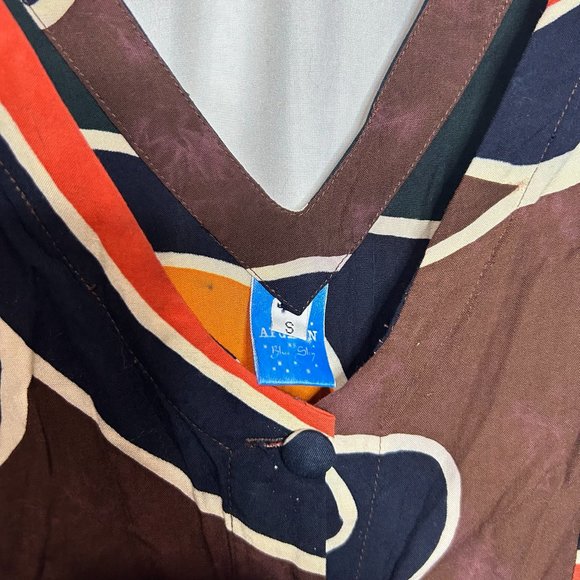 Afghan Blue Sky Women's Maxi Dress Colorful Size Small - Picture 3 of 8